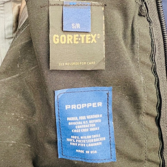 Propper Gore-Tex Waterproof Parka Men's Small Navy Blue Coast Guard‎ Rain Jacket - Picture 8 of 9